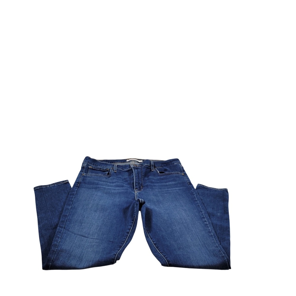 Levi's 720 High‎ Rise Super Skinny Jeans Womens 32 Blue Excellent Stretch Denim